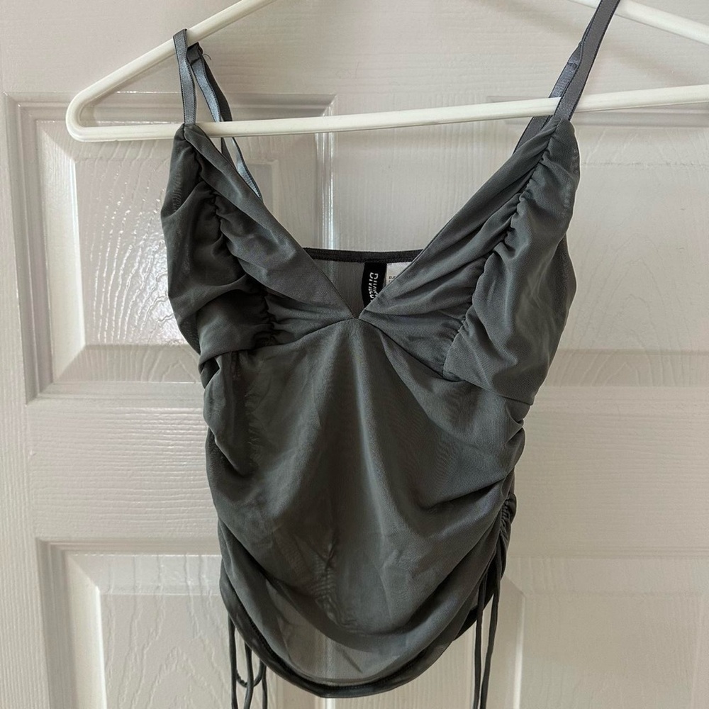 H&M Charcoal Ruched Camisole